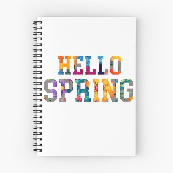 Item preview, Hello Spring Floral Typography - Vibrant Colorful Lettering Art Print designed and sold by DesignArtist.ia.