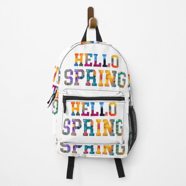 Item preview, Hello Spring Floral Typography - Vibrant Colorful Lettering Art Print designed and sold by DesignArtist.ia.