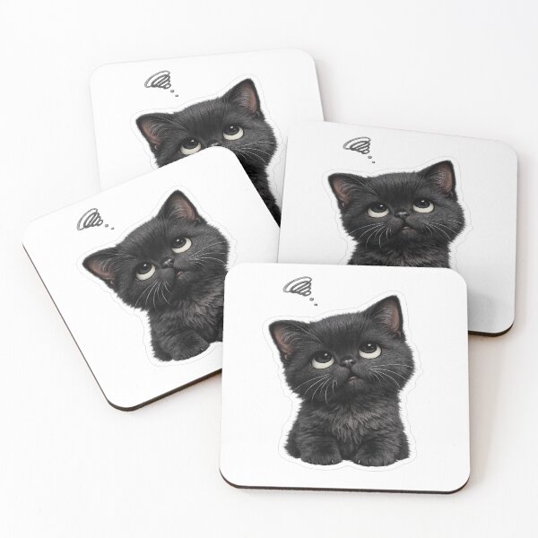 Item preview, Exasperated Black Kitten designed and sold by Cat-loveparttime.