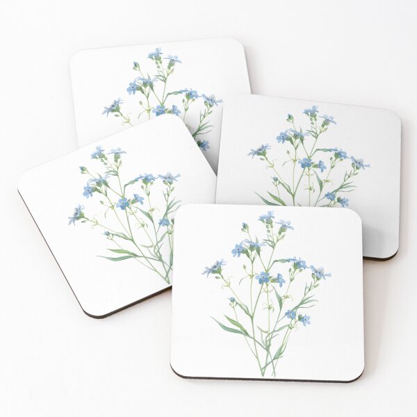 Item preview,  Blue forget-me-not flowers watercolor designed and sold by uunaa.