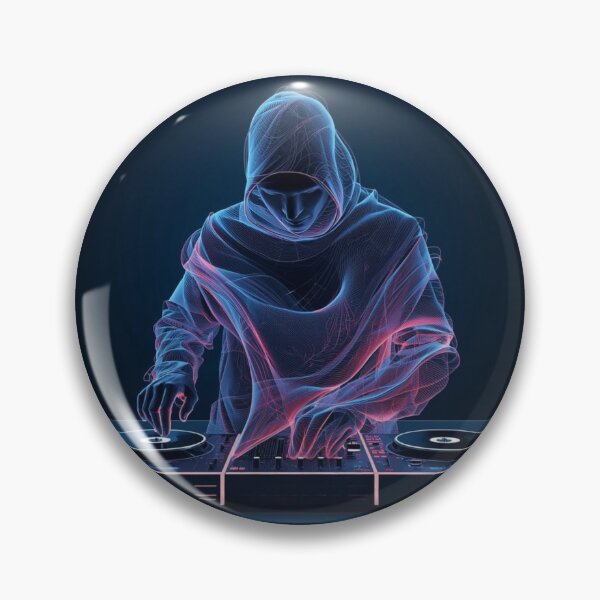 Item preview, Neon Futuristic DJ T-shirt, electronic music design, original gift for DJs, cyberpunk style, modern streetwear designed and sold by StormArte.