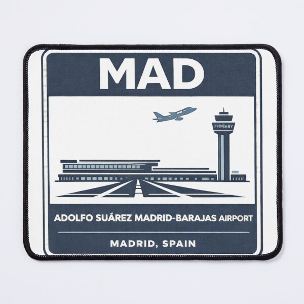 Item preview, MAD Madrid Airport Sticker Magnet Spain Aviation Design designed and sold by CLOUTKULT.
