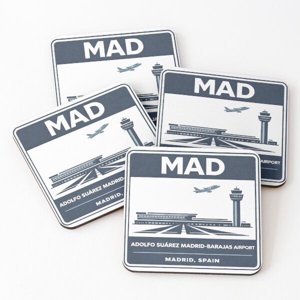 Item preview, MAD Madrid Airport Sticker Magnet Spain Aviation Design designed and sold by CLOUTKULT.