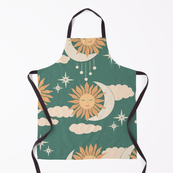 Item preview, Teal Celestial Sun Moon Retro Boho Vintage Pattern Art designed and sold by DColourMuse.