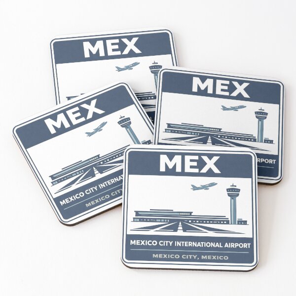 Item preview, MEX Mexico City Airport Sticker Magnet Travel Design designed and sold by CLOUTKULT.