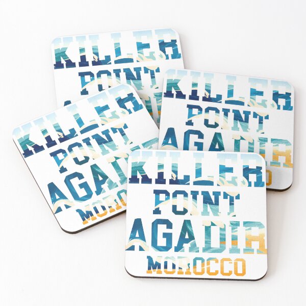 Item preview, Killer Point Agadir Morocco - Surf Ocean Wave Typography Art Print designed and sold by DesignArtist.ia.