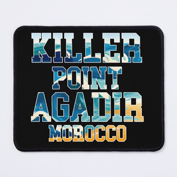 Item preview, Killer Point Agadir Morocco - Surf Ocean Wave Typography Art Print designed and sold by DesignArtist.ia.