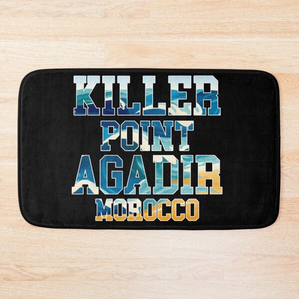 Item preview, Killer Point Agadir Morocco - Surf Ocean Wave Typography Art Print designed and sold by DesignArtist.ia.