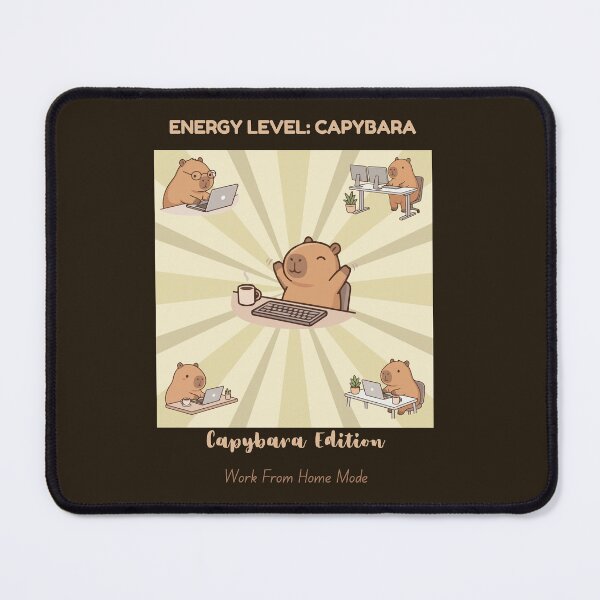 Item preview, Capybara Work From Home Shirt – Energy Level Capybara Funny Remote Work Meme Cute Office Animal Tee designed and sold by HOUSE OF TIST.