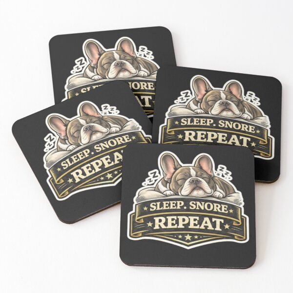 Item preview, French Bulldog Owners Club – Sleep Snore Repeat Funny Frenchie Lifestyle Design designed and sold by Frenchie Fever.