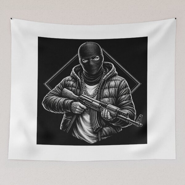 Item preview, Urban Masked Figure Design  designed and sold by Prestige Parlor.