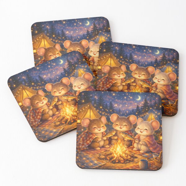 Item preview, Cozy Mouse Camping Holidays - Cottagecore designed and sold by AureliasDesignStudio.