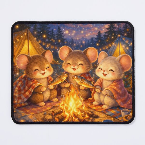 Item preview, Cozy Mouse Camping Holidays - Cottagecore designed and sold by AureliasDesignStudio.