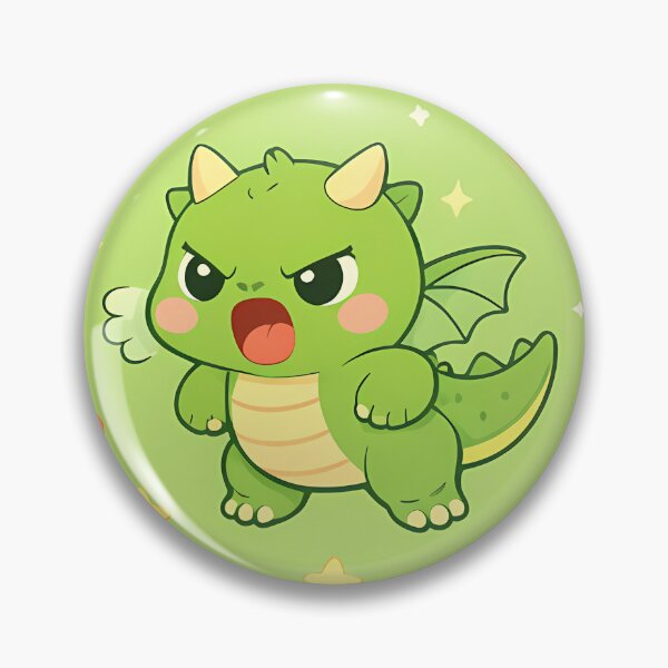 Item preview, Kawaii Green Dinosaur & Little Dragon Pattern designed and sold by GlowingTales.