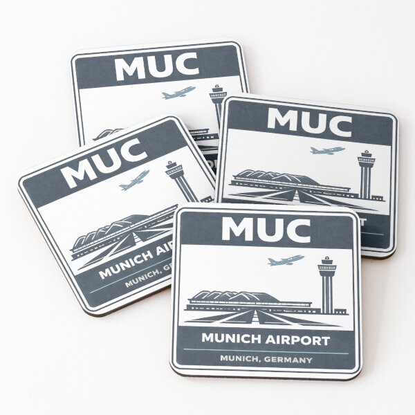 Item preview, MUC Munich Airport Sticker Magnet Germany Aviation Design designed and sold by CLOUTKULT.