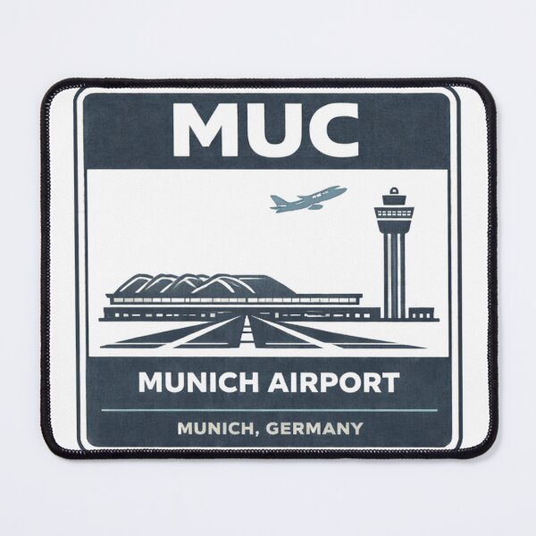 Item preview, MUC Munich Airport Sticker Magnet Germany Aviation Design designed and sold by CLOUTKULT.