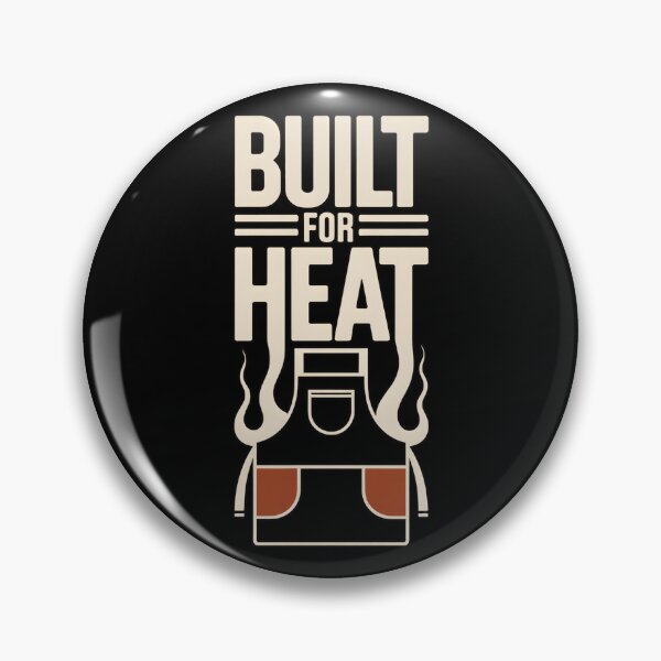 Item preview, Built for Heat  Chef Apron Typography Design designed and sold by Savage-Apron.