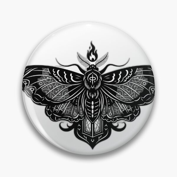Item preview, Occult Moth Lantern Crest designed and sold by IllumeInk.