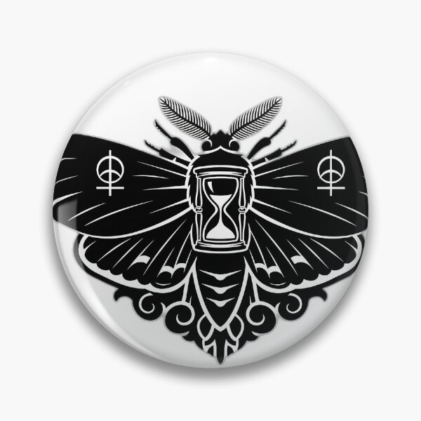Item preview, Obsidian Hourglass Moth Crest B designed and sold by IllumeInk.