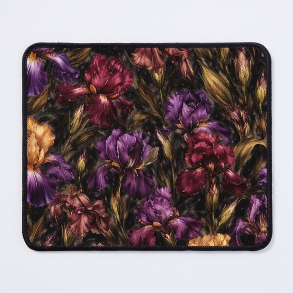 Item preview, Moody Dark Iris Botanical Pattern designed and sold by Velvet Botanica Atelier.