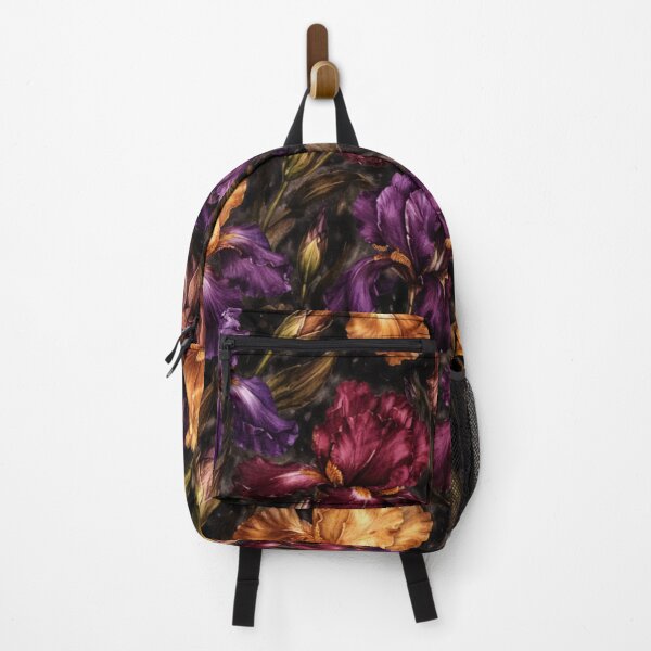 Item preview, Moody Dark Iris Botanical Pattern designed and sold by Velvet Botanica Atelier.