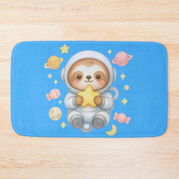 Item preview, Cute Sloth Astronaut Holding Star – Kawaii Pastel Space Galaxy Art designed and sold by p-frosty-design.