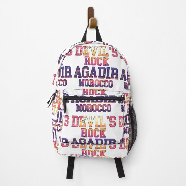 Item preview, Devil's Rock Agadir Morocco - Retro Sunset Surf Typography Art Print designed and sold by DesignArtist.ia.