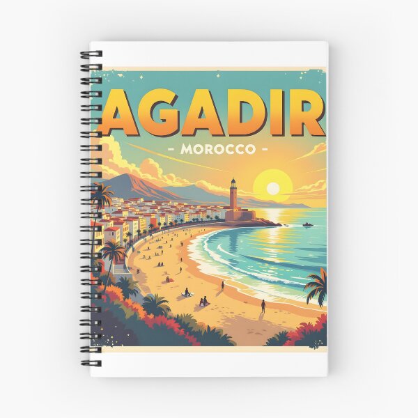 Item preview, Agadir, Morocco: Vintage-Style Painterly Travel Poster designed and sold by LSVart.
