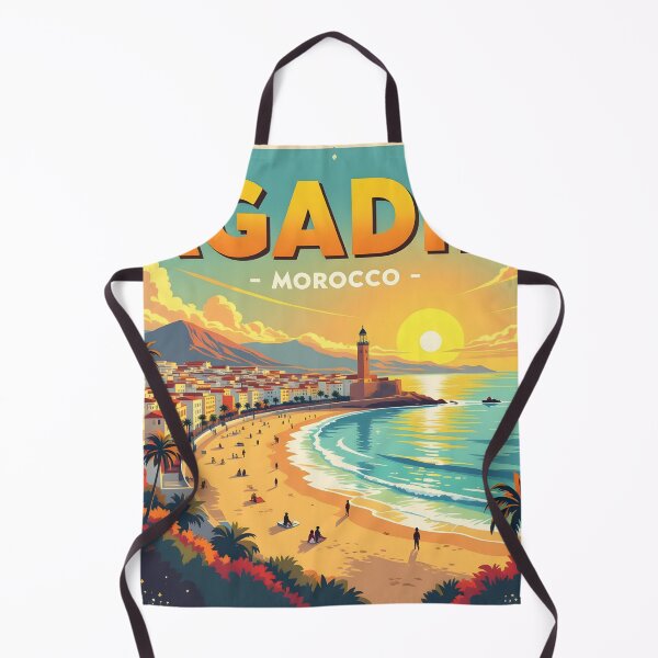 Item preview, Agadir, Morocco: Vintage-Style Painterly Travel Poster designed and sold by LSVart.