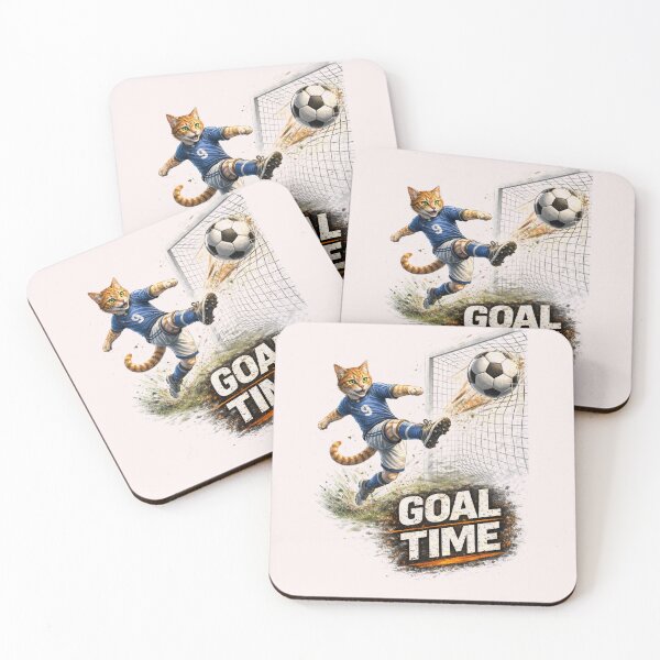 Item preview, Soccer Cat – Goal Time designed and sold by IrynaLineArt.