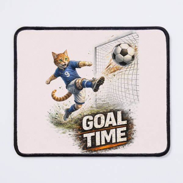 Item preview, Soccer Cat – Goal Time designed and sold by IrynaLineArt.