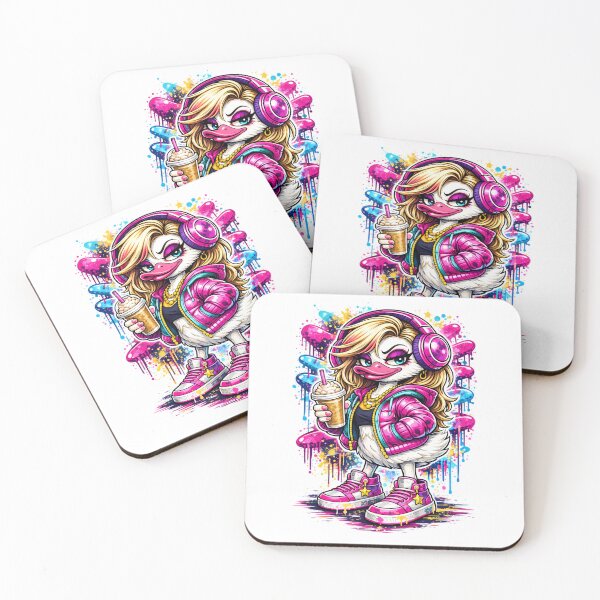 Item preview, Cool Pink Duck Girl Graffiti Aesthetic designed and sold by GlowingTales.