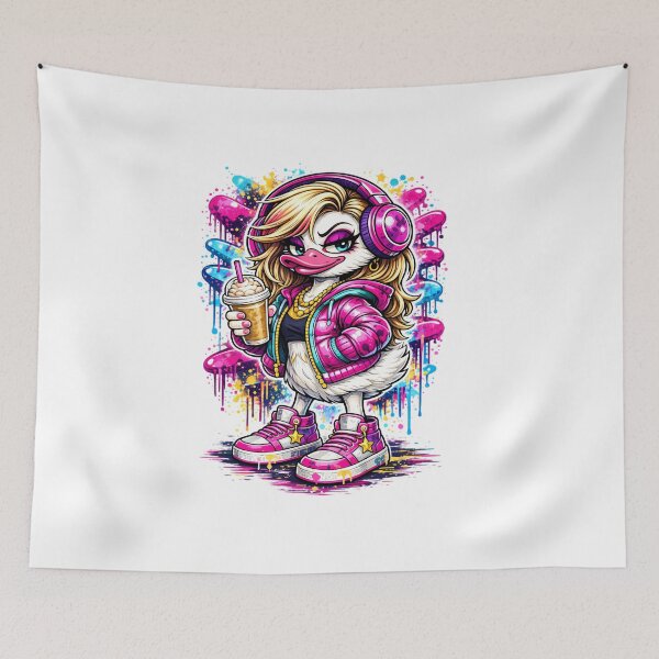 Item preview, Cool Pink Duck Girl Graffiti Aesthetic designed and sold by GlowingTales.