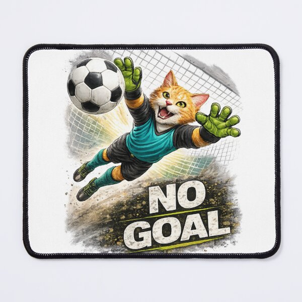 Item preview, Goalkeeper Cat – No Goal designed and sold by IrynaLineArt.
