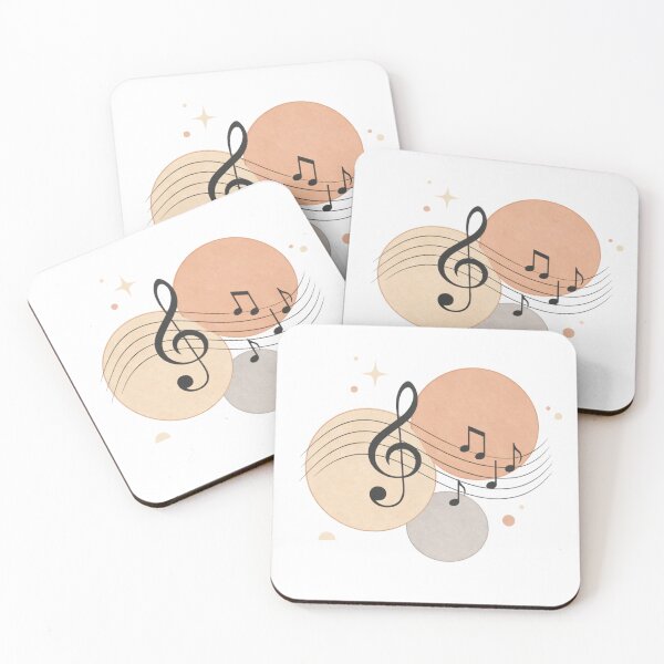 Item preview, Minimalist Music Abstract with Soft Circles and Treble Clef designed and sold by Sn1ver.