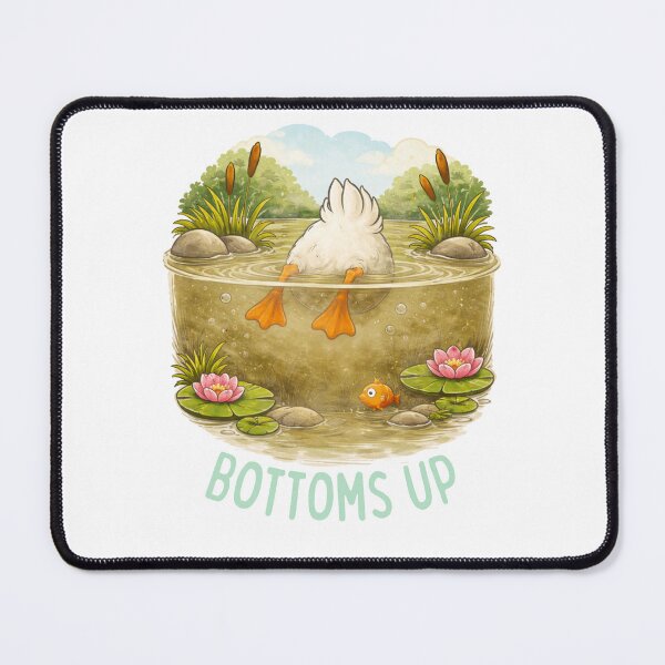 Item preview, Bottoms Up Duck – Cute Cottagecore Pond Watercolour Funny Animal Design designed and sold by BritishDelights.