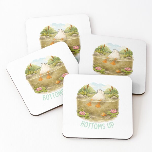 Item preview, Bottoms Up Duck – Cute Cottagecore Pond Watercolour Funny Animal Design designed and sold by BritishDelights.