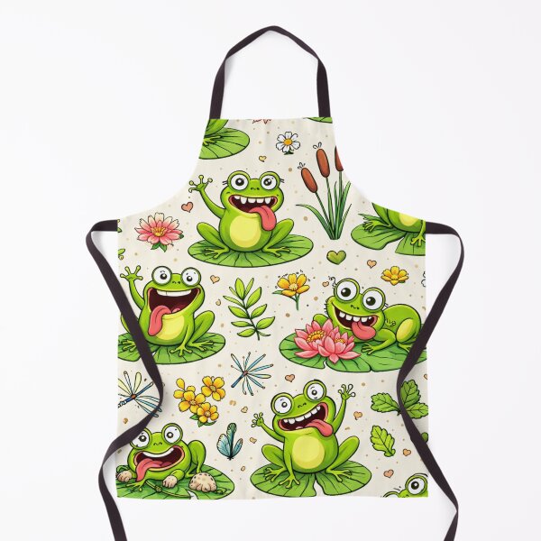 Item preview, Neon Tree Frog Pattern on Black – Tropical Frog designed and sold by TEEJAMBOREE.