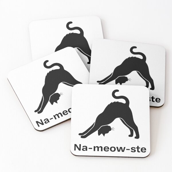 Item preview, Funny Line Art Yoga Cat Vector Illustration Nameowste Pun designed and sold by DiNata.