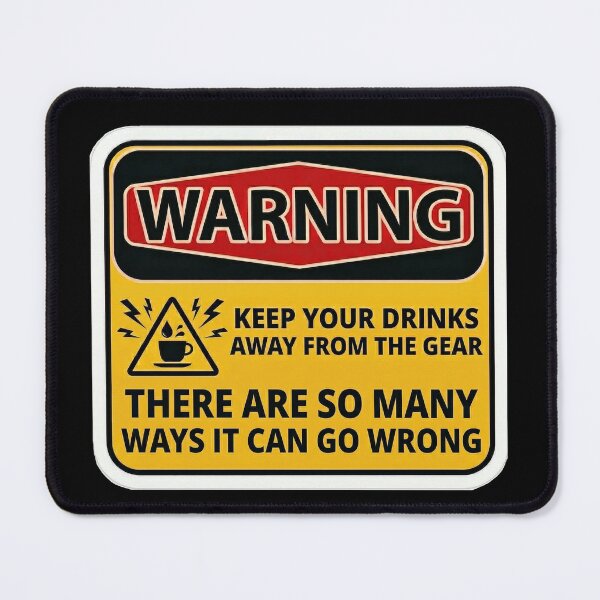 Item preview, WARNING!  KEEP YOUR DRINKS AWAY FROM THE GEAR  designed and sold by Gnfree.