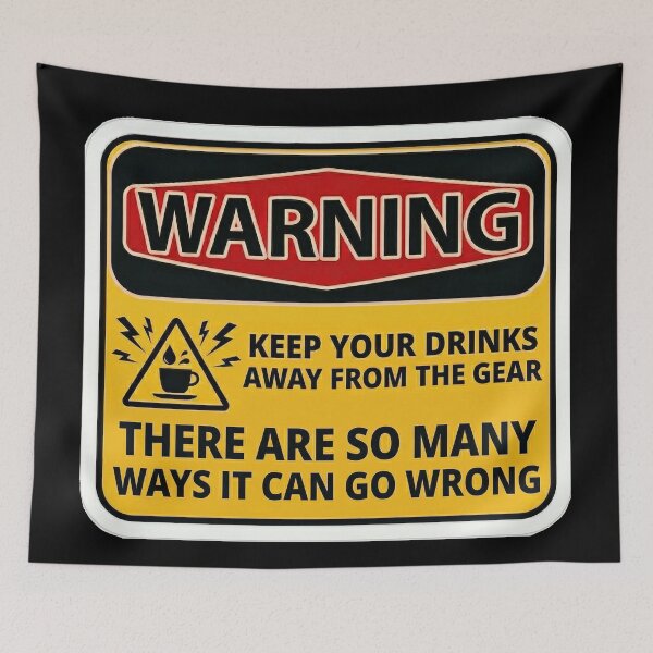 Item preview, WARNING!  KEEP YOUR DRINKS AWAY FROM THE GEAR  designed and sold by Gnfree.