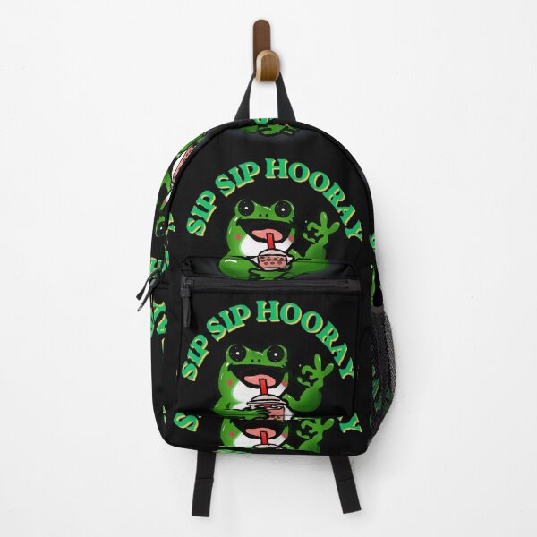Item preview, Sip Sip Hooray Frog | Cute Boba Tea Frog Funny Kawaii Bubble Tea DesignMinimal Floral Fruit Illustration designed and sold by HopeAndHustle.