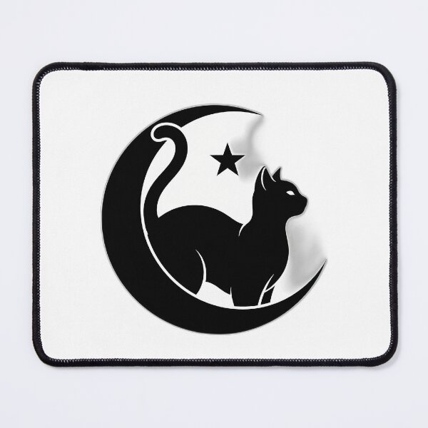 Item preview, Black Cat Moon Crest designed and sold by IllumeInk.