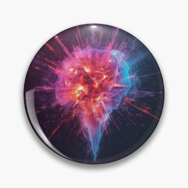 Item preview, Neon Energy Heart T-Shirt, Explosive Abstract Design, Futuristic Digital Art, Creative Urban Style Gift designed and sold by StormArte.