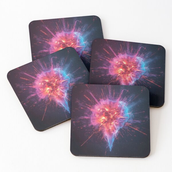 Item preview, Neon Energy Heart T-Shirt, Explosive Abstract Design, Futuristic Digital Art, Creative Urban Style Gift designed and sold by StormArte.