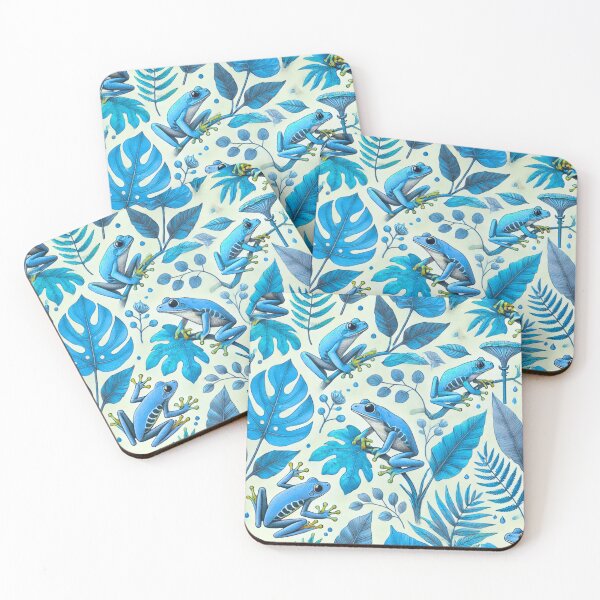 Item preview, Neon Tree Frog Pattern on Black – Tropical Frog  designed and sold by TEEJAMBOREE.