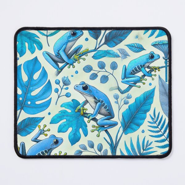 Item preview, Neon Tree Frog Pattern on Black – Tropical Frog  designed and sold by TEEJAMBOREE.