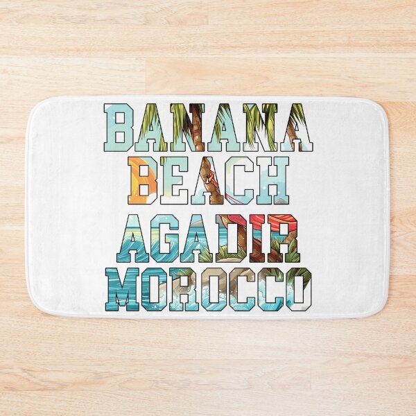 Item preview, Banana Beach Agadir Morocco - Tropical Beach Wave Typography Art Print designed and sold by DesignArtist.ia.