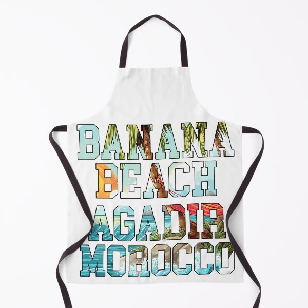 Item preview, Banana Beach Agadir Morocco - Tropical Beach Wave Typography Art Print designed and sold by DesignArtist.ia.
