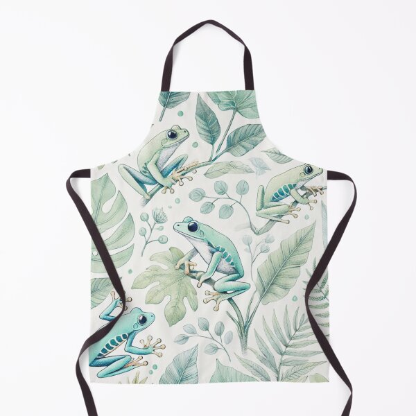 Item preview, Neon Tree Frog Pattern on Black – Tropical Frog designed and sold by TEEJAMBOREE.